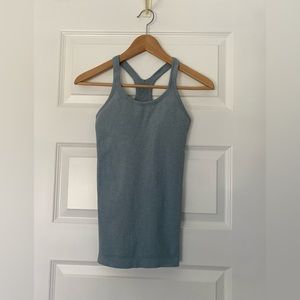 Lululemon ribbed racer back tank with shelf bra. Size 4